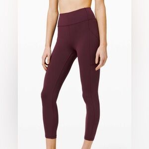 Lululemon Invigorate High-Rise Wine Cassis Leggings